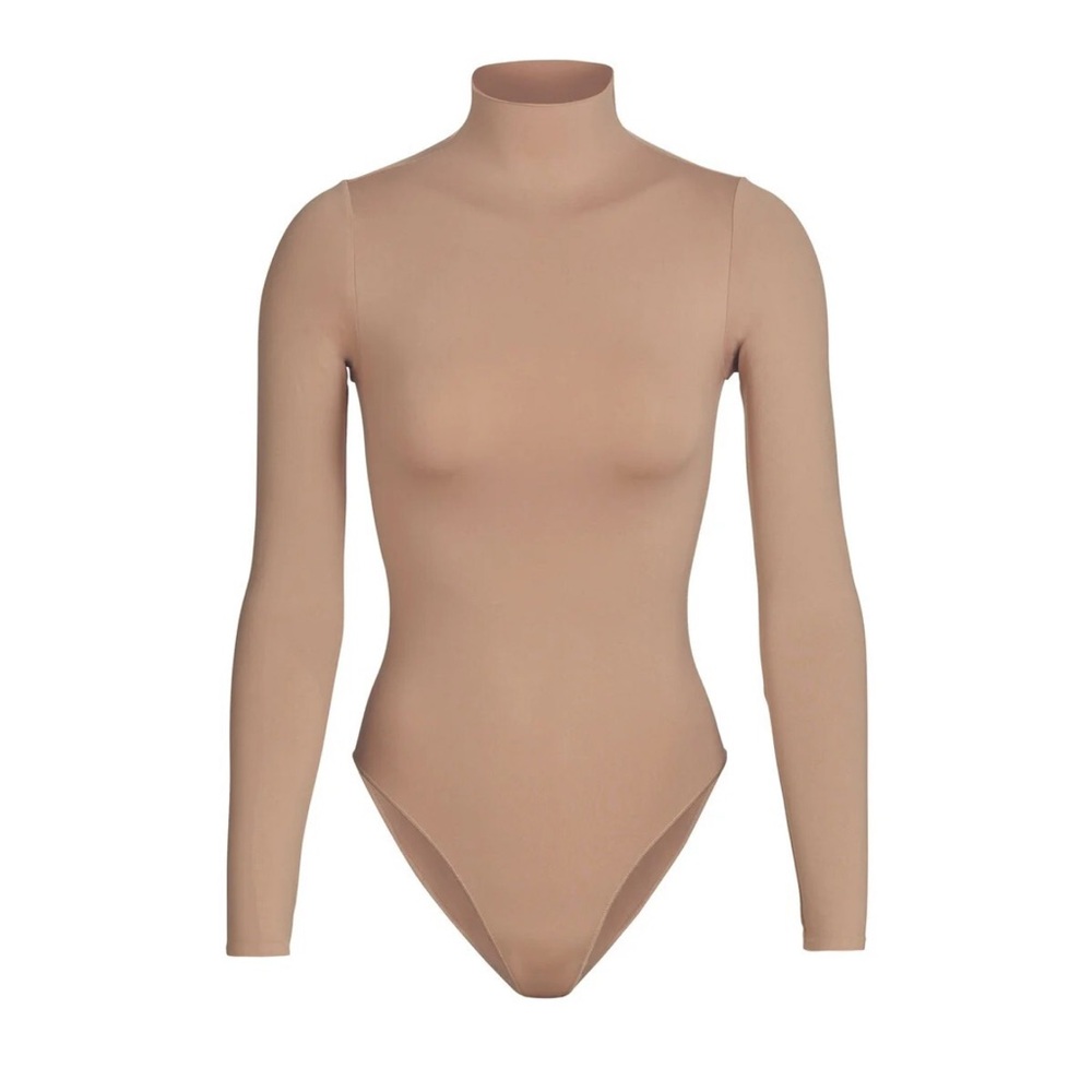 Skims Essential Long Sleeve Mock Neck Bodysuit XXS/XS